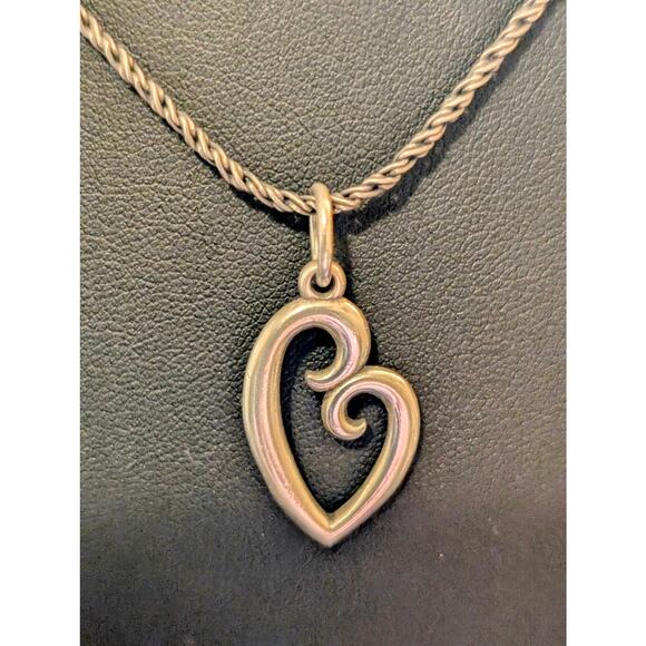 Signed James Avery 925 Sterling Silver 'A Mother's Love' Heart Pendant Necklace - Picture 2 of 10